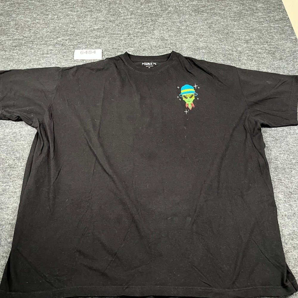 Miken T Shirt Mens 5X Black Cotton Stoner Vectors Graphic Crew Neck Short Sleeve